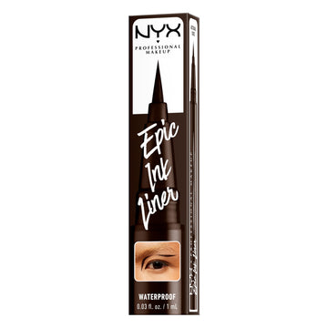 NYX Epic Ink Liner upper-lash line definition with precise edging.