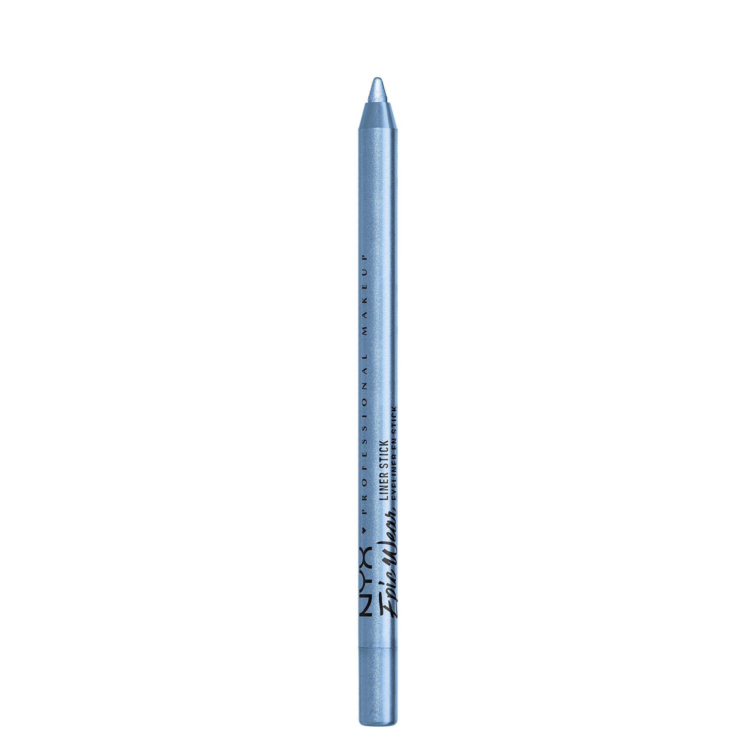 NYX Epic Wear Liner Stick Chill Blue, prueba de color confiable para looks nocturnos.