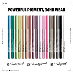 Nyx Epic Wear Liner Stick delineador negro metálico para looks llamativos