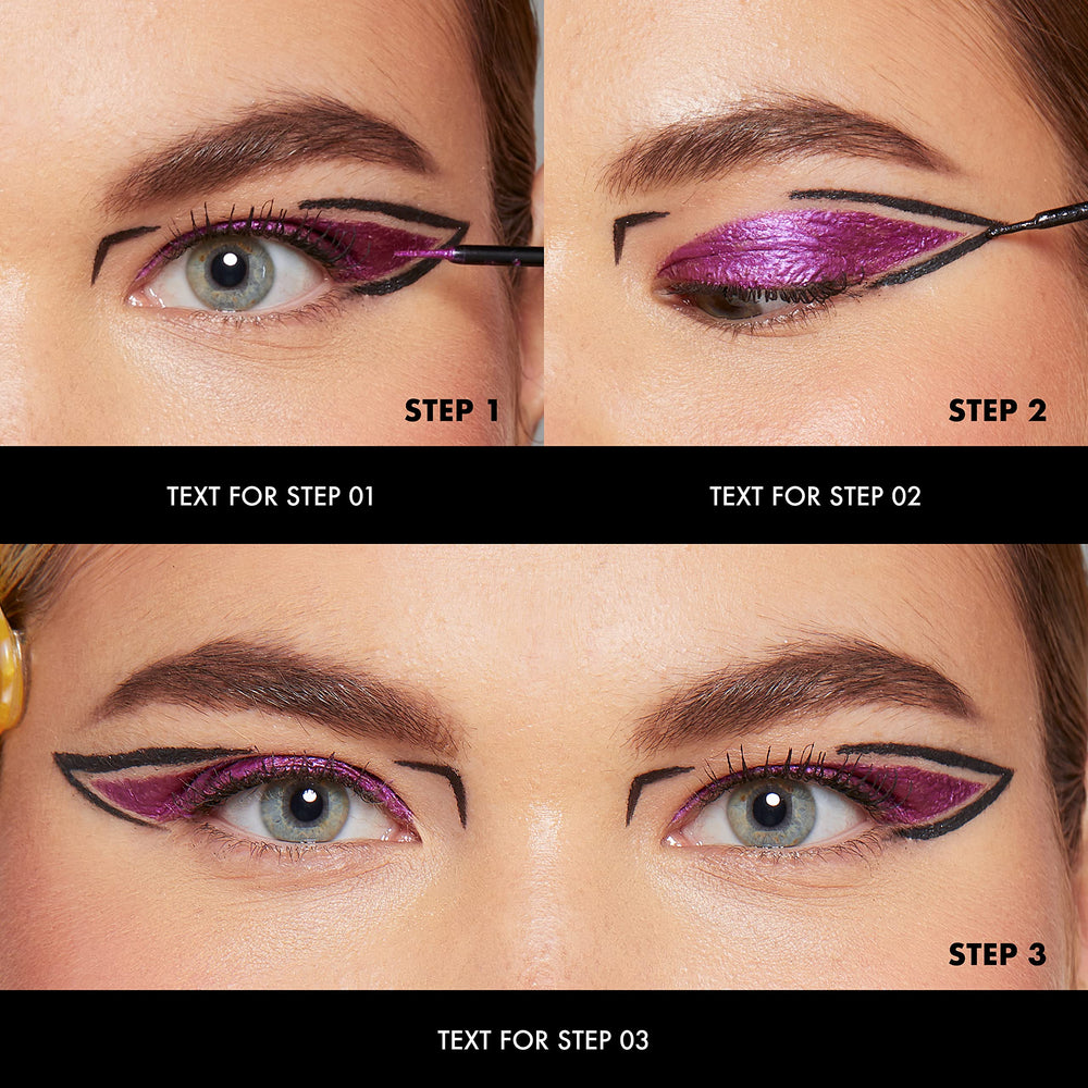 Nyx Epic Wear Metallic Liquid Liner eyelid graphic look for drama