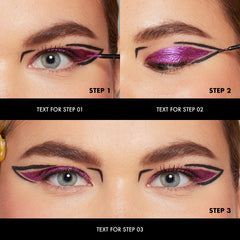 Nyx Epic Wear Metallic Liquid Liner eyelid graphic look for drama