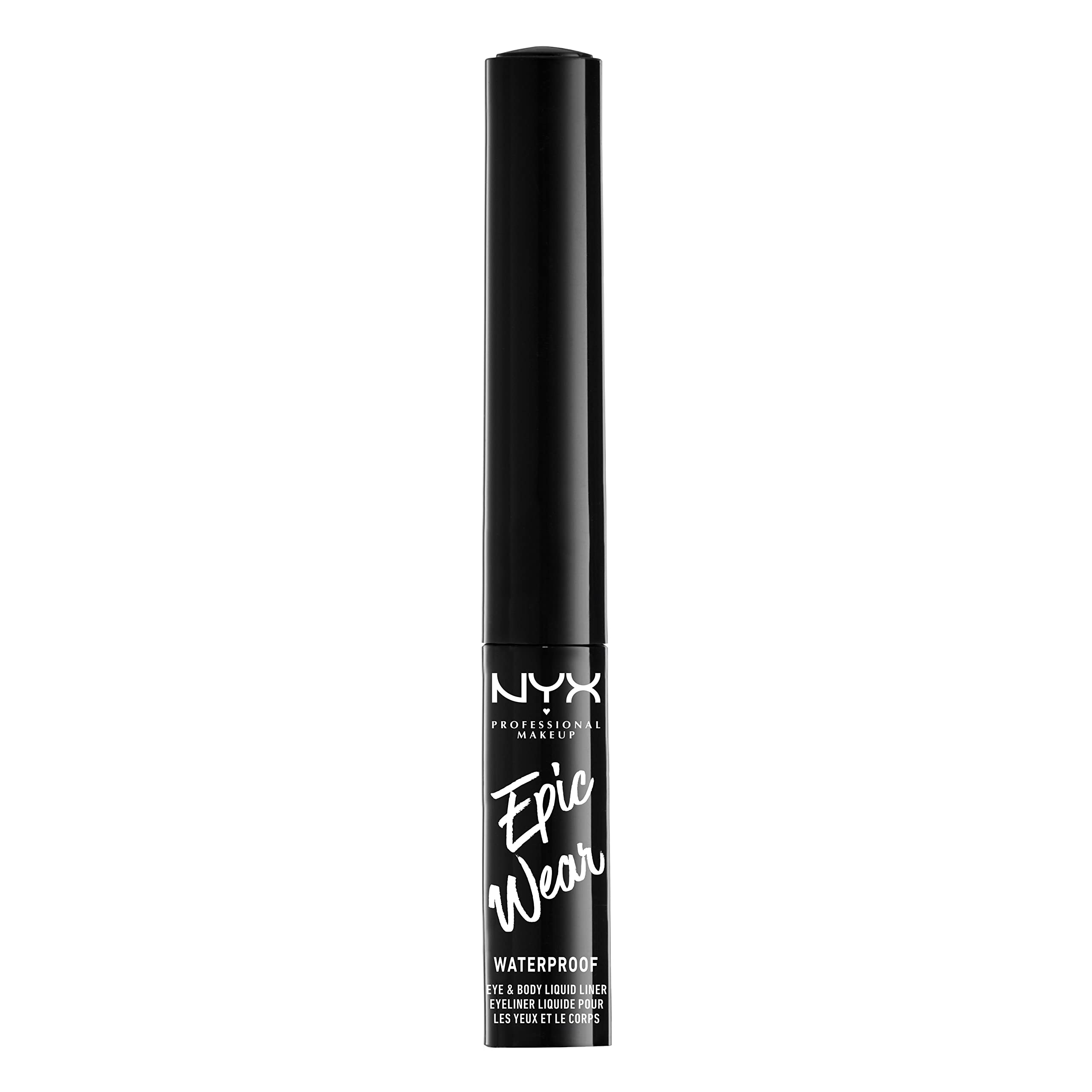 Nyx Epic Wear Metallic Liquid Liner face and body design showcase