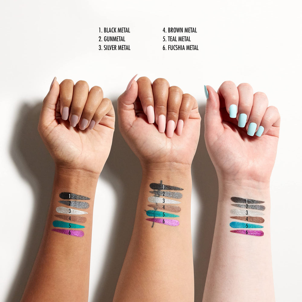 Nyx Epic Wear Metallic Liquid Liner festival look resists smudge