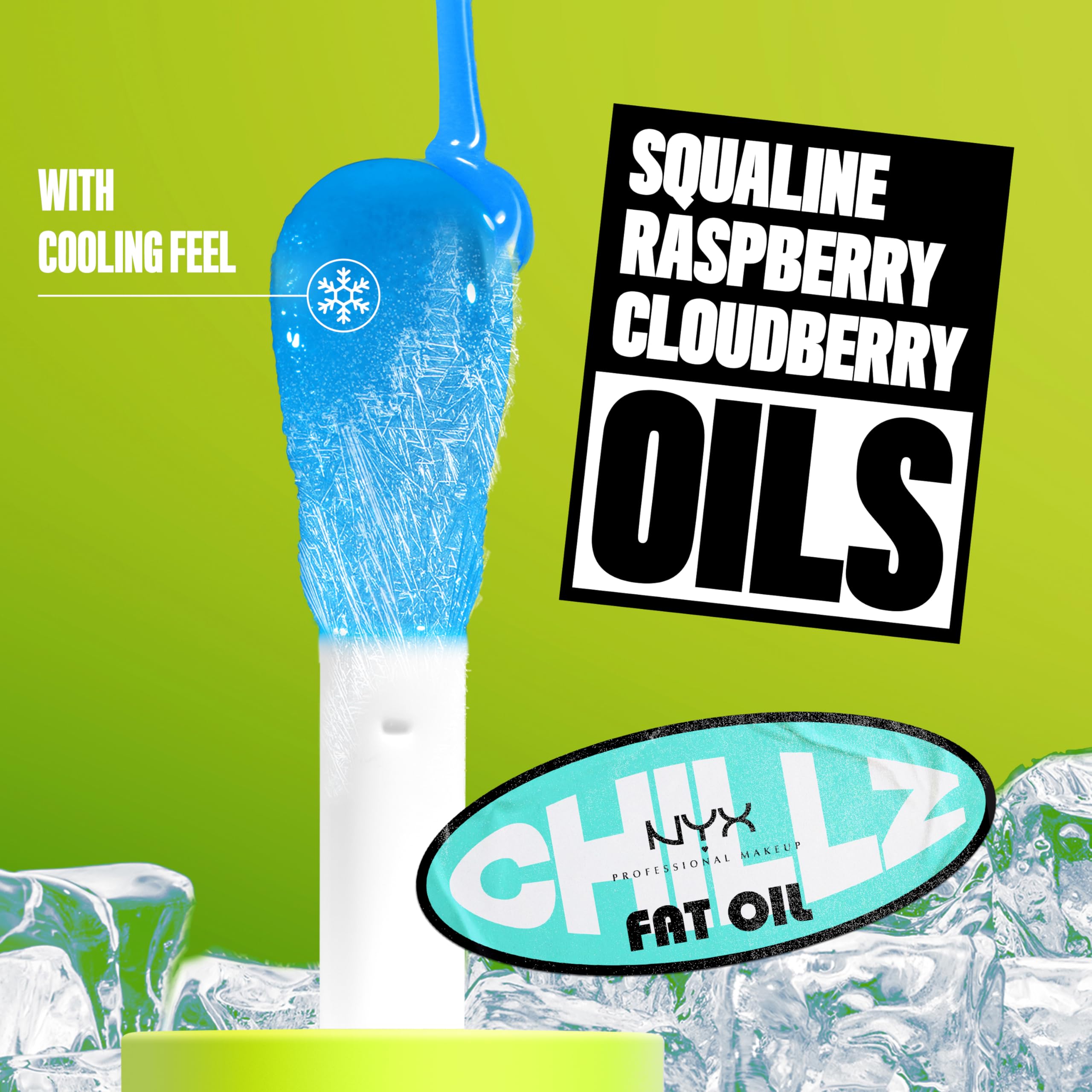 NYX Fat Oil Chillz, hidratación de 12 horas para labios suaves.