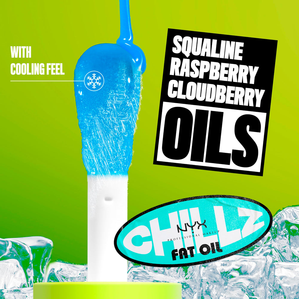 NYX Fat Oil Chillz, hidratación de 12 horas para labios suaves.