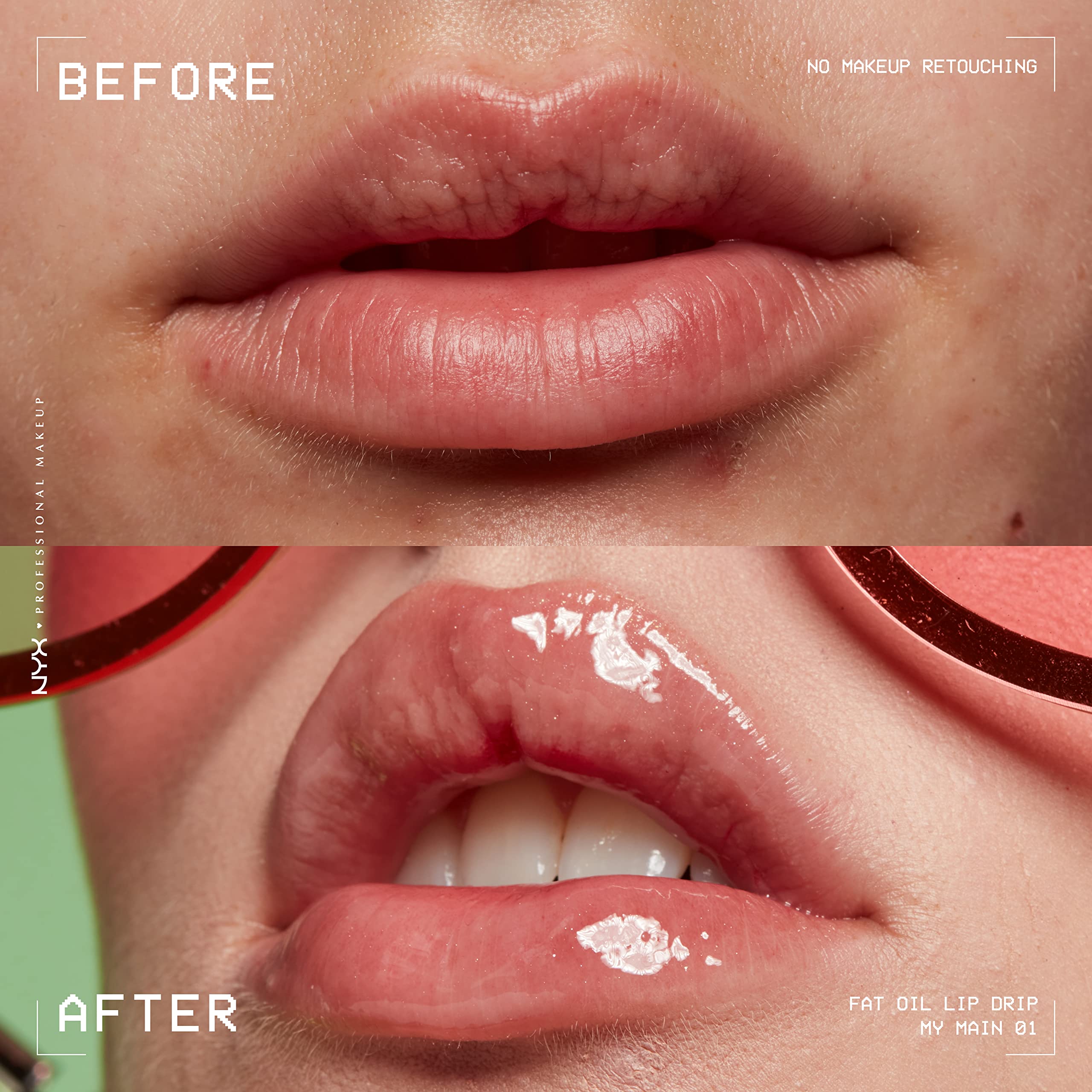 Ocho tonos universales de Fat Oil Lip Drip para combinar.