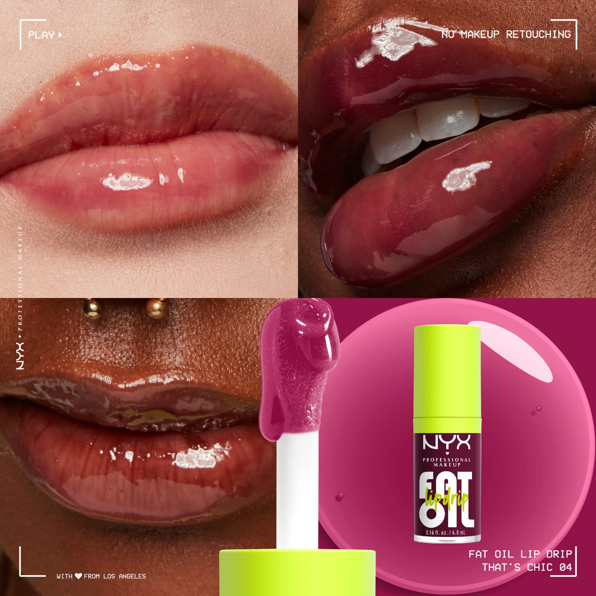 Aplicación suave de NYX Fat Oil Lip Drip en labios