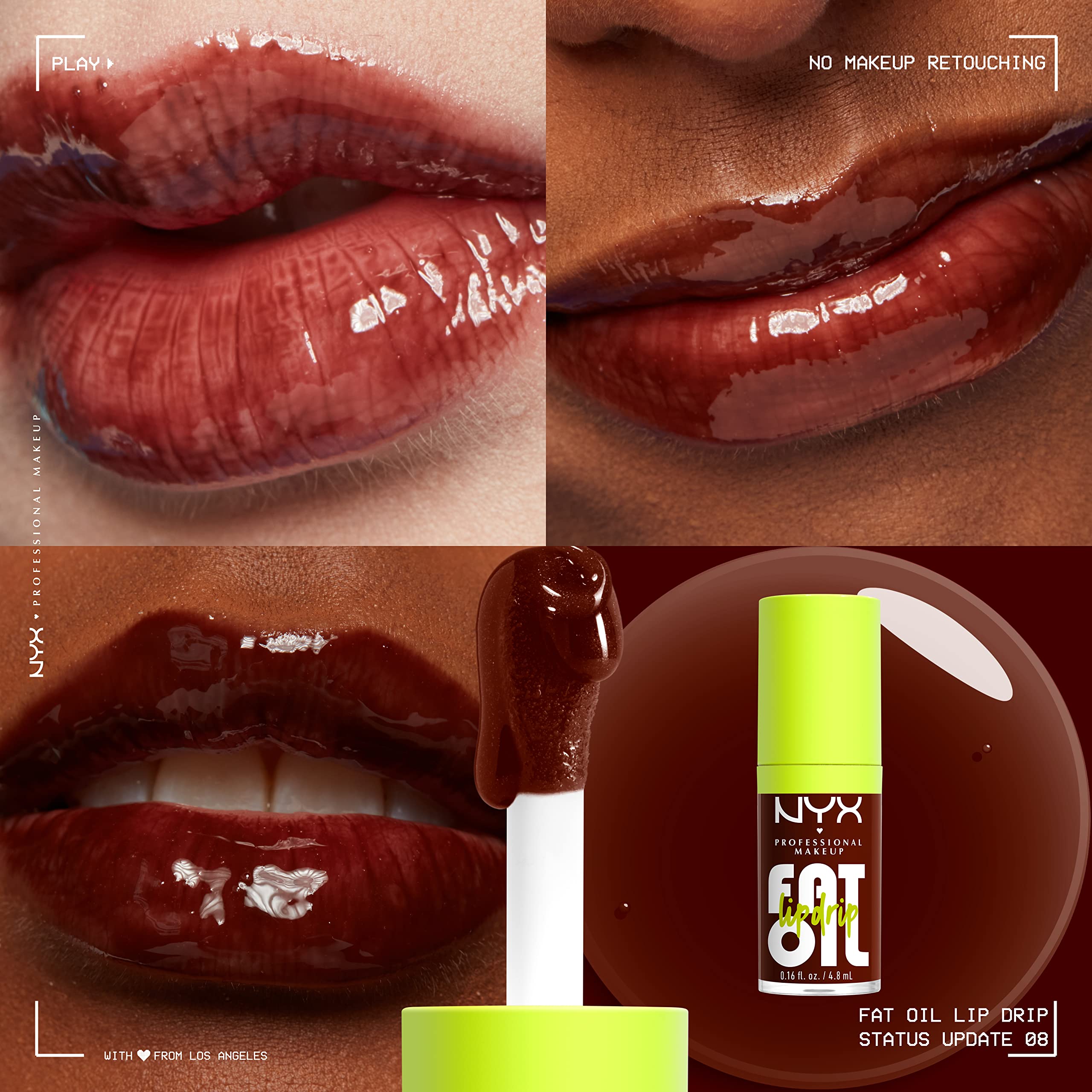 NYX Fat Oil Lip Drip: aplicador suave para aplicación precisa.