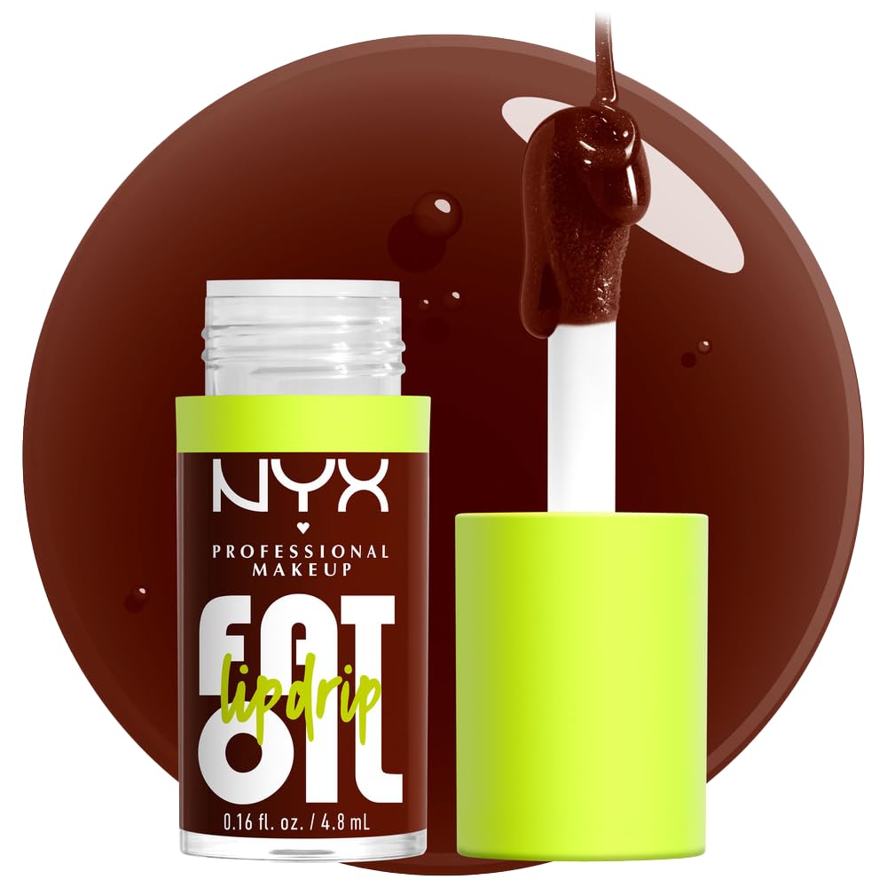 NYX Fat Oil Lip Drip: empaque destacado con brillo duradero.