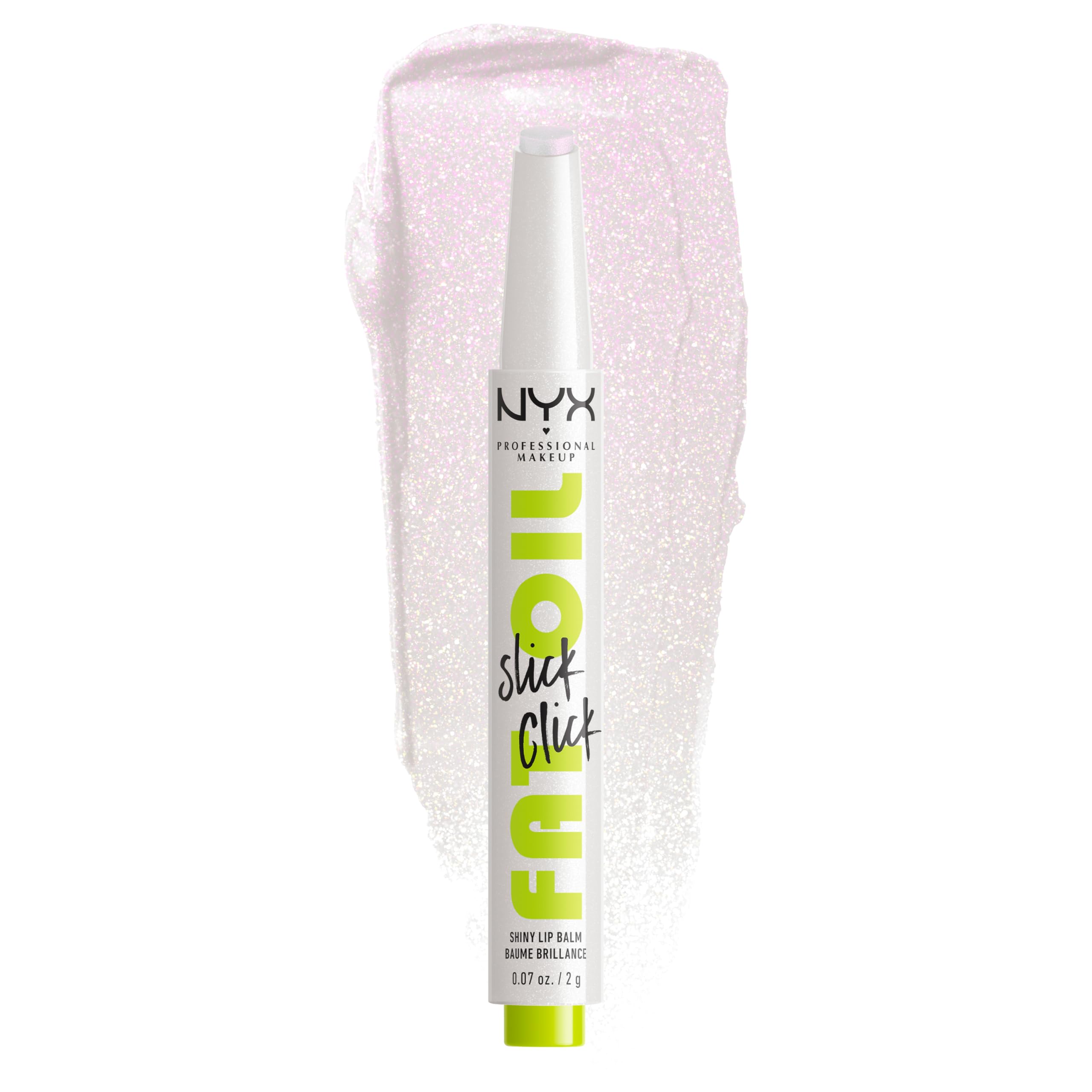 NYX Fat Oil Slick Click, dispensador preciso para labios hidratados.