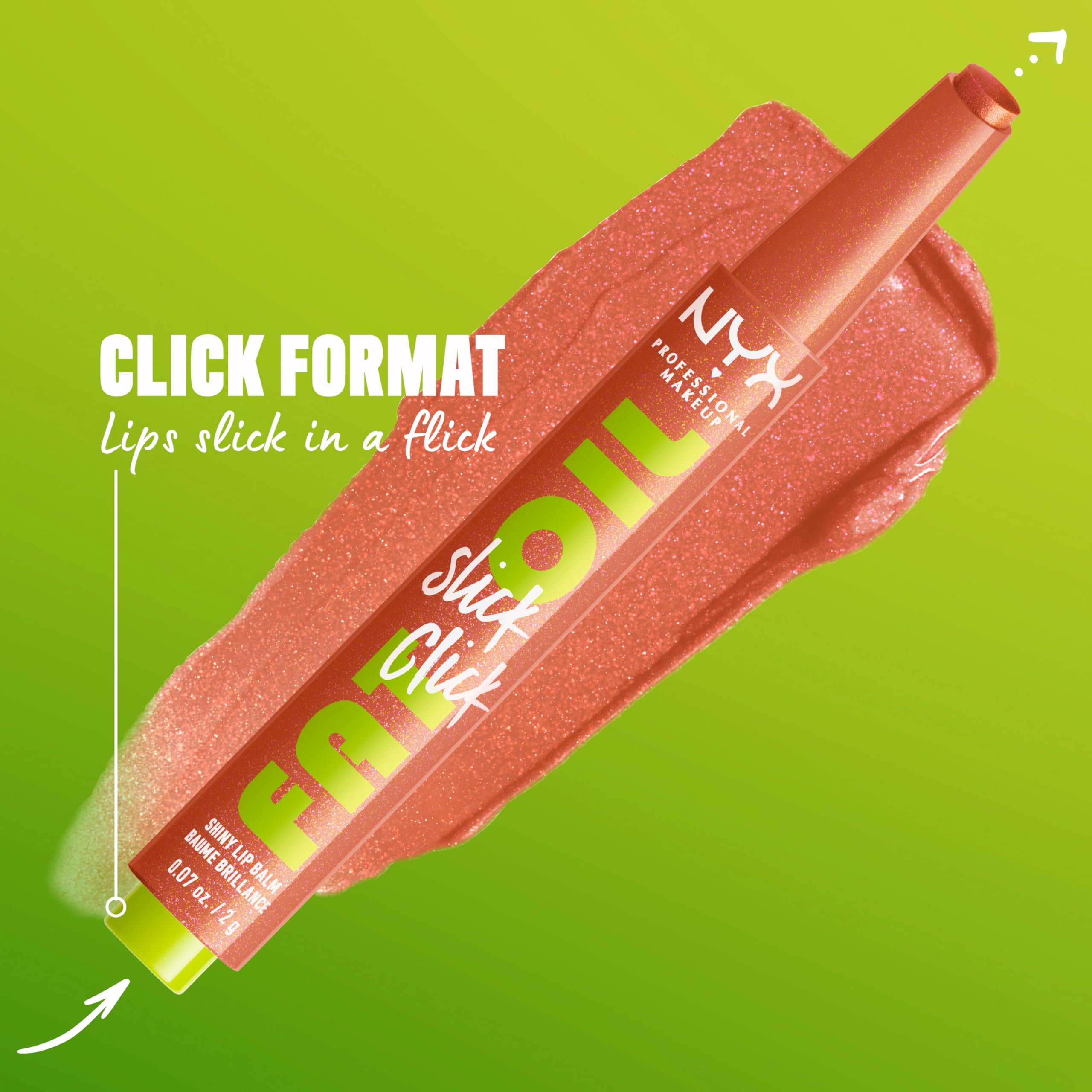 NYX Fat Oil Slick Click: textura ligera que se desliza sin sensación pegajosa.