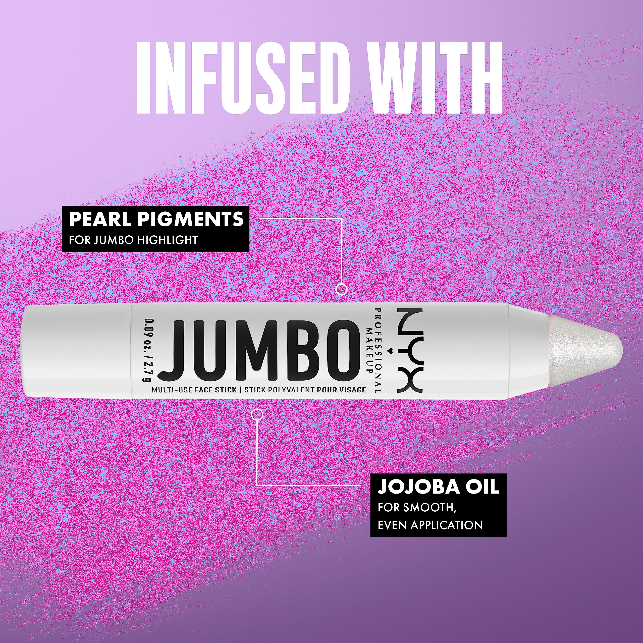 Textura ligera con jojoba para difuminar iluminador NYX.