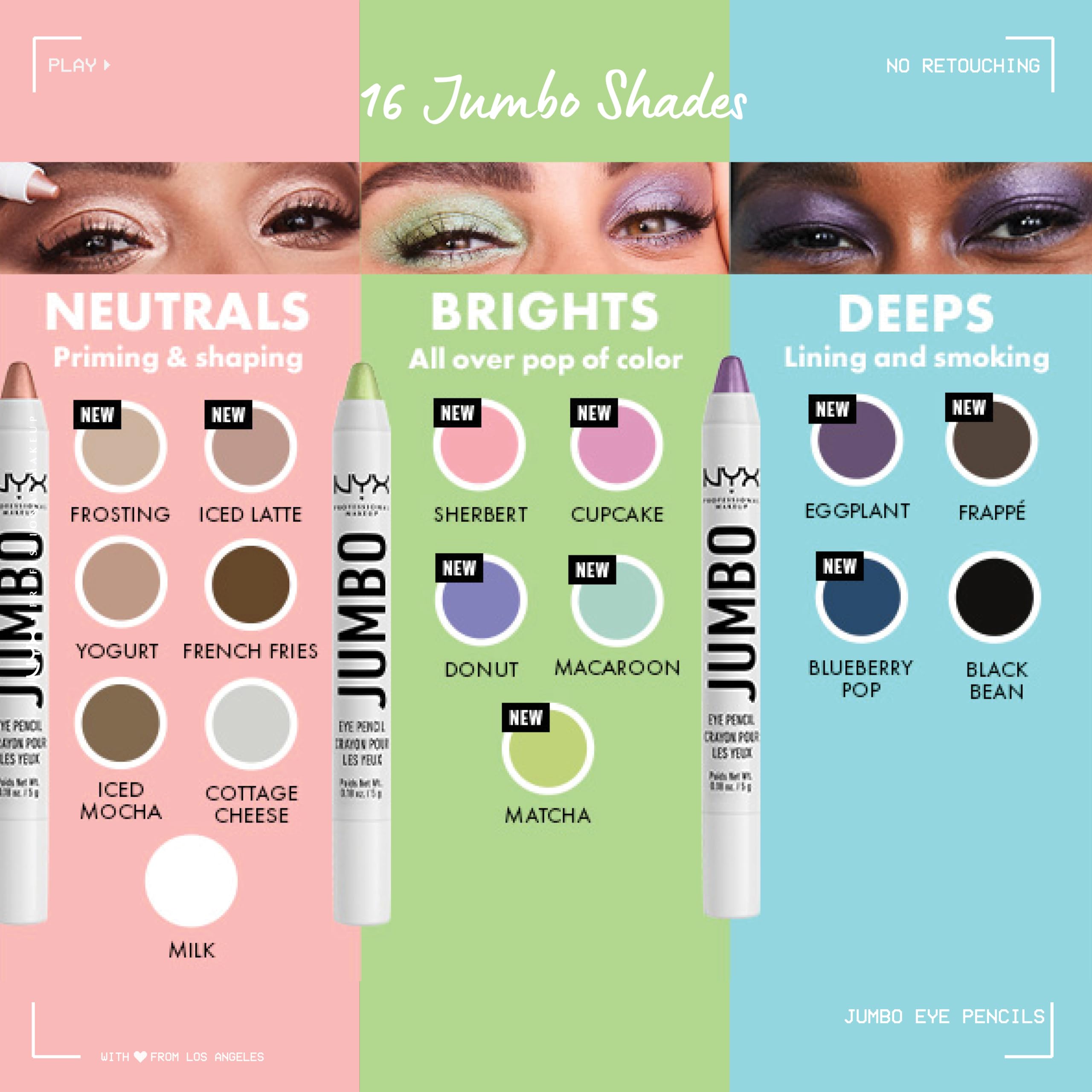 NYX Jumbo Eye Pencil Yogur color de larga duración sin desvanecerse
