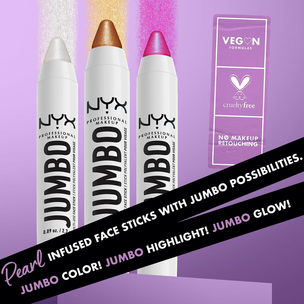 Formato compacto de NYX con mecanismo giratorio para retoques rápidos.