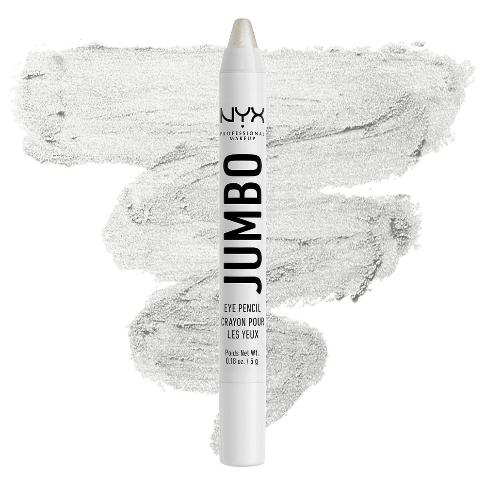NYX Jumbo Lapiz Ojos Plateado Cottage Cheese delinear con acabado cremoso.