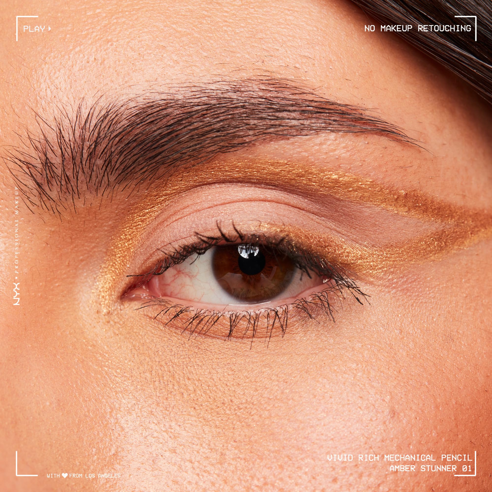 NYX Lápiz mecánico para ojos ámbar deslumbrante para delineado suave