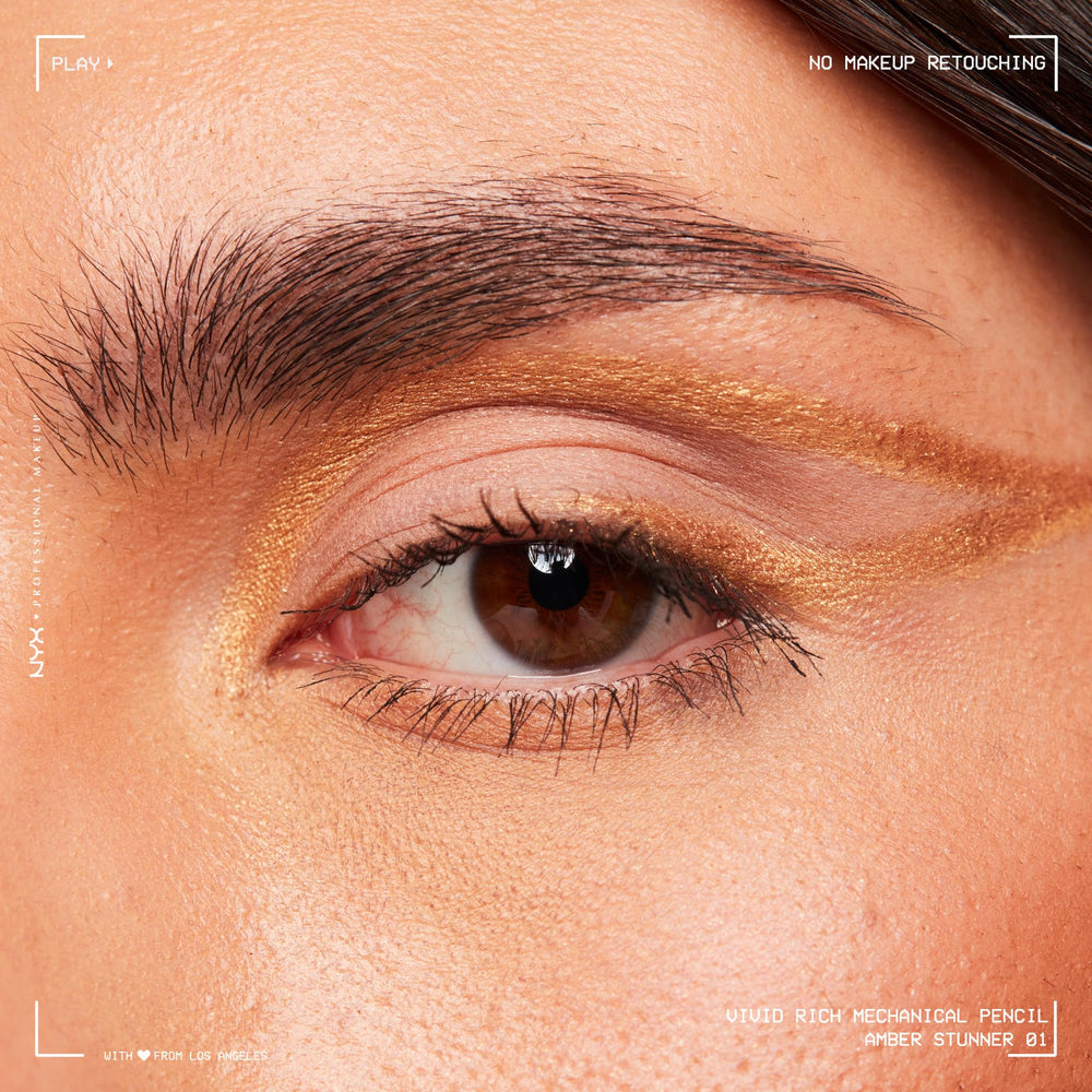 NYX Lápiz mecánico para ojos ámbar deslumbrante para delineado suave