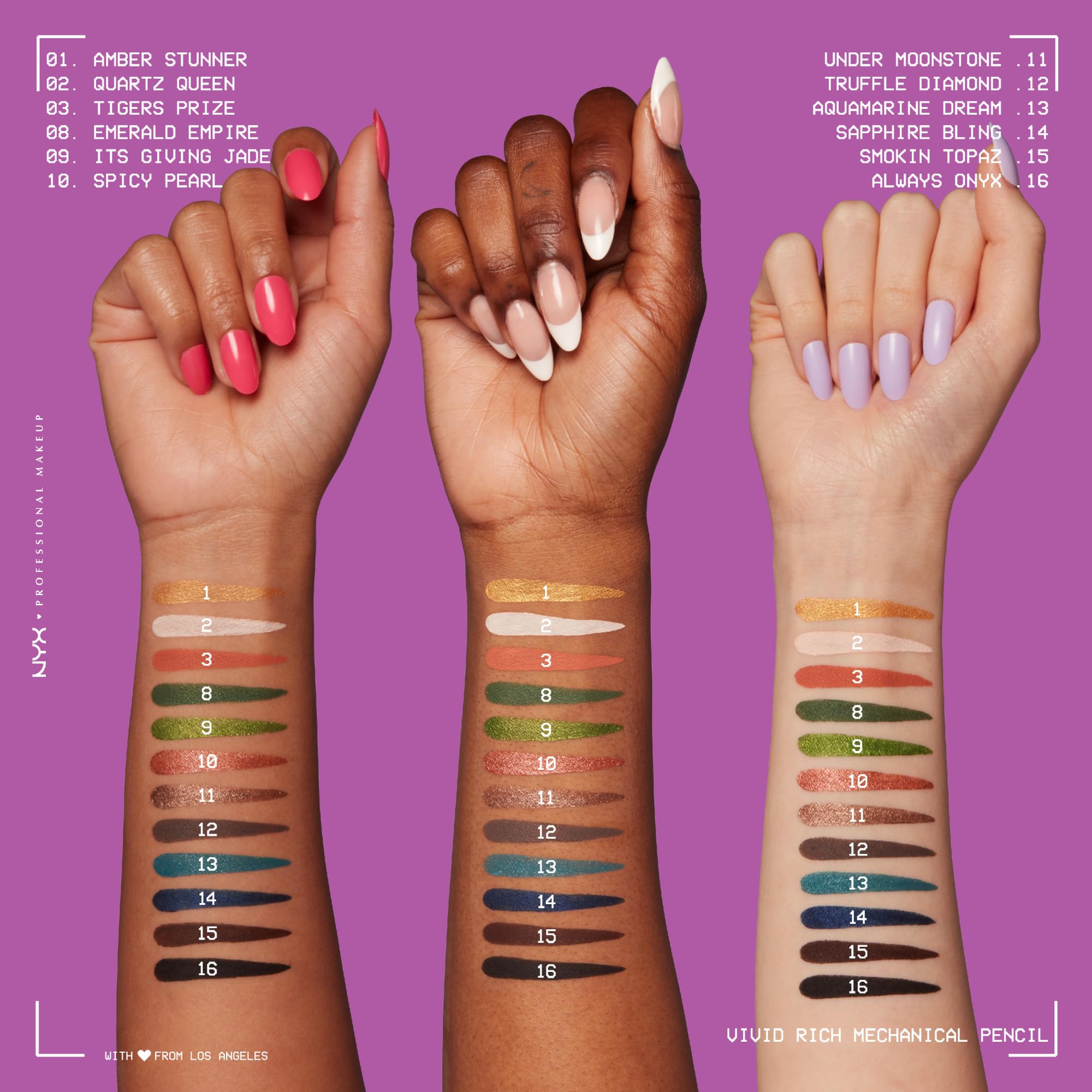 NYX Lápiz mecánico para ojos brillo metálico para looks nocturnos