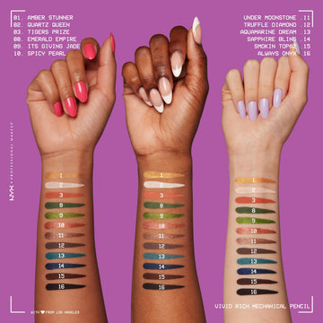 NYX Lápiz Ojos Mecánico Zafiro Brillo: resistente a la humedad para días largos