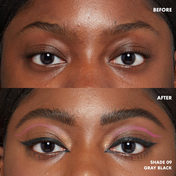 NYX PROFESSIONAL MAKEUP Lift & Snatch: aplicador flexible para trazos más gruesos y definidos.