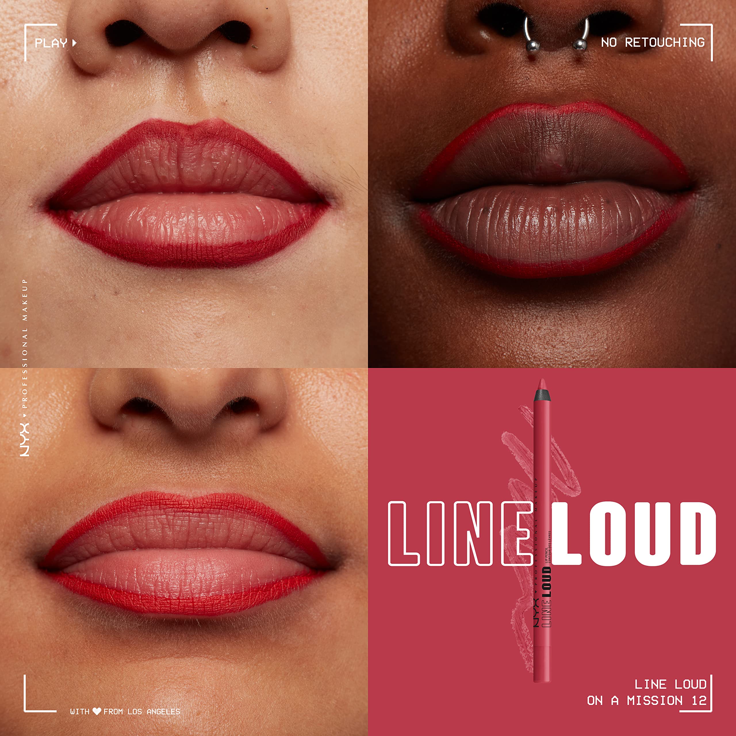 Lápiz Line Loud de NYX: fórmula con jojoba y vitamina E para suavidad.