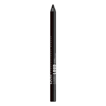 Lápiz delineador Line Loud de NYX, tono Evil Genius negro, delineado preciso y color intenso.