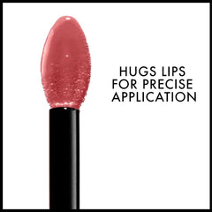 Envase elegante de NYX Lip Lingerie XXL Matte Peach Pink.