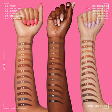 nyx micro brow pencil espresso, durabilidad todo el día para cejas definidas.