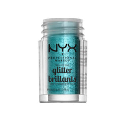 Brillo suelto NYX Teal listo para uso rápido en rostro y cuerpo.