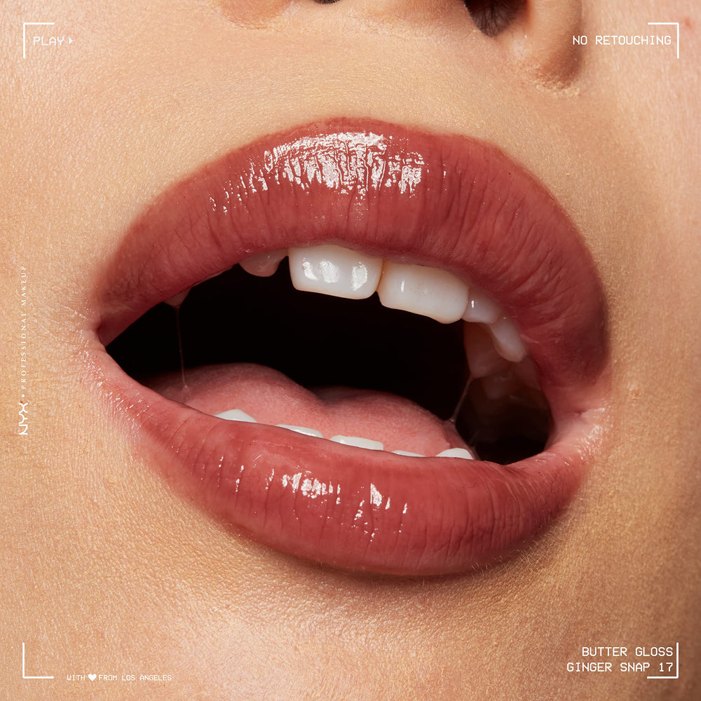 NYX PROFESSIONAL MAKEUP Brillo mantequilla Ginger Snap, combinación ideal con delineador o labial.