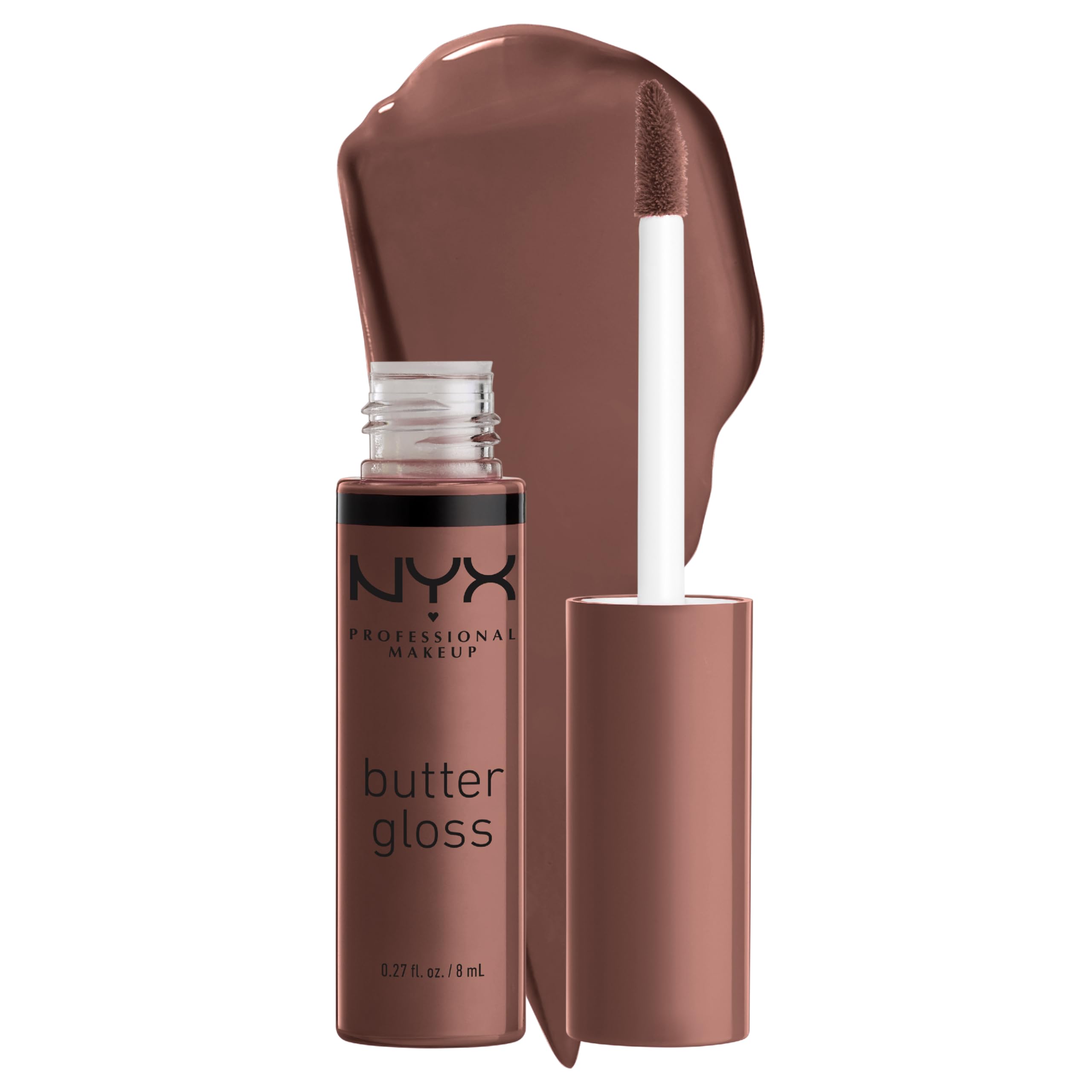NYX PROFESSIONAL MAKEUP Brillo mantequilla Ginger Snap, empaque compacto para viaje.