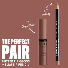 NYX PROFESSIONAL MAKEUP Brillo mantequilla Ginger Snap, labios brillantes y sedosos en segundos.