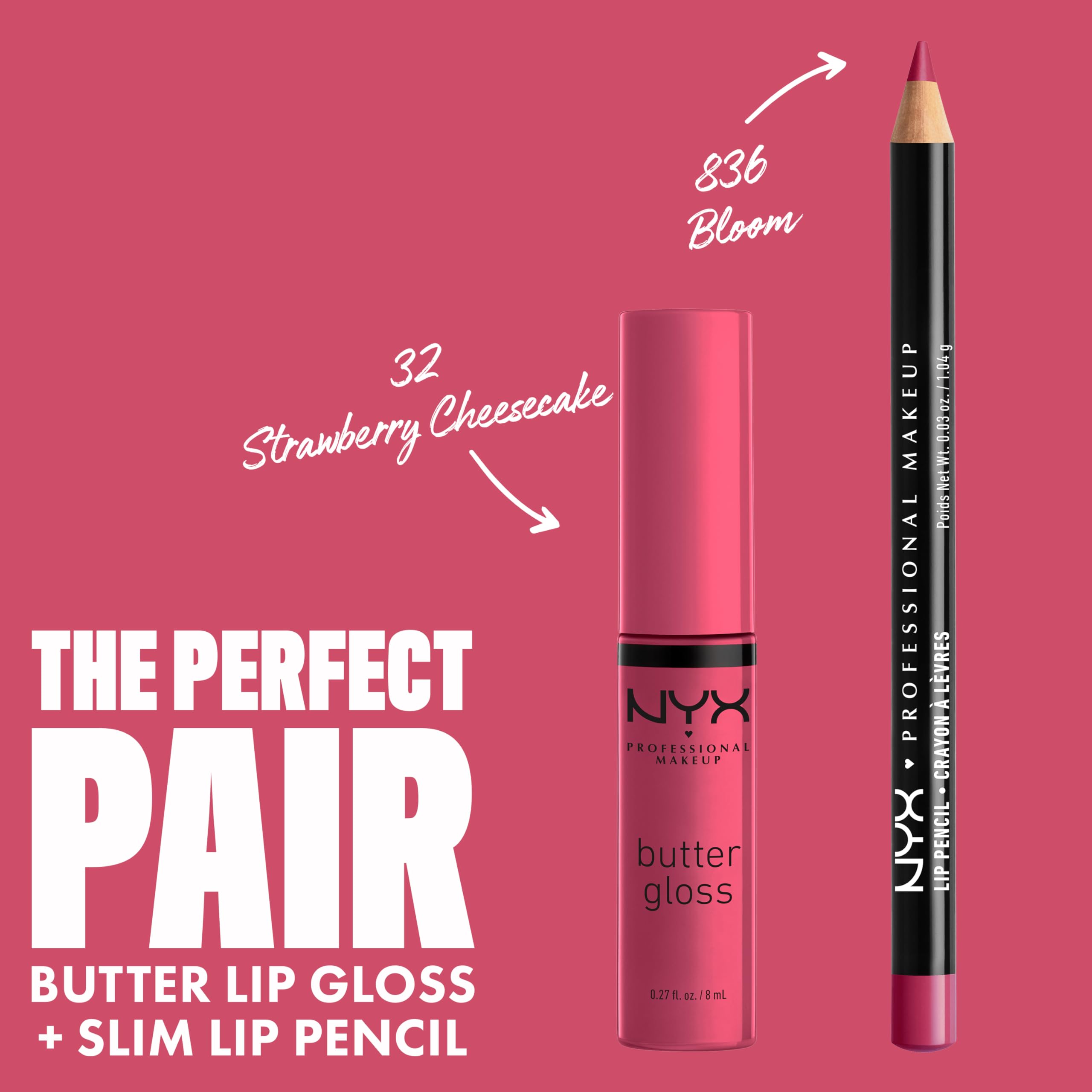 Butter Gloss Strawberry Cheesecake de NYX, acabado brillante y ligero sin pegar
