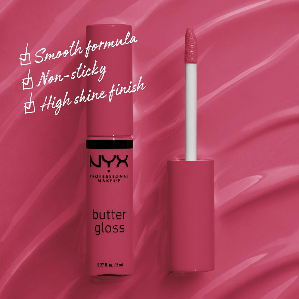 Butter Gloss Strawberry Cheesecake de NYX, textura seda para labios suaves