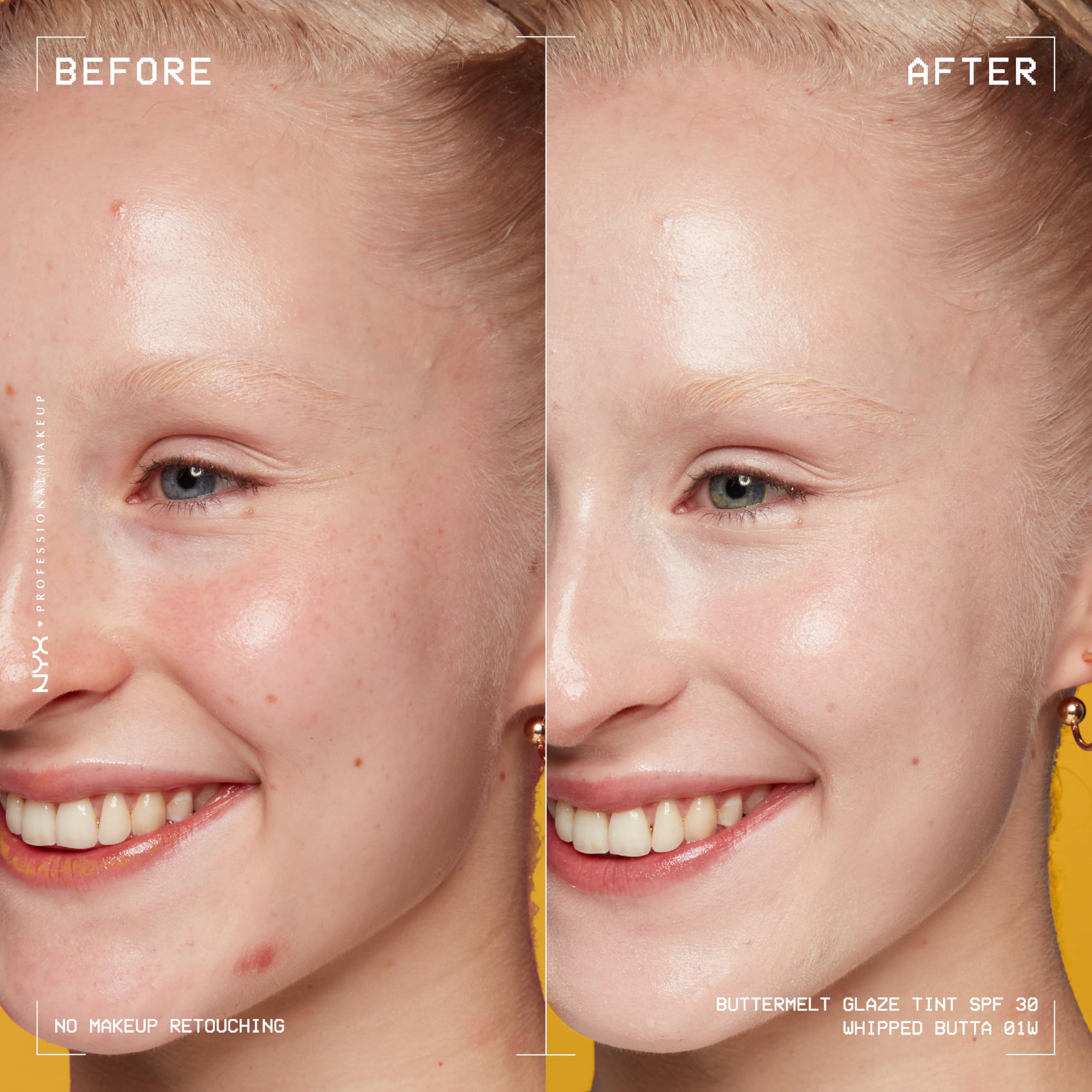 NYX Buttermelt Glaze swirl on skin shows smooth, sheer tint and lasting wear.