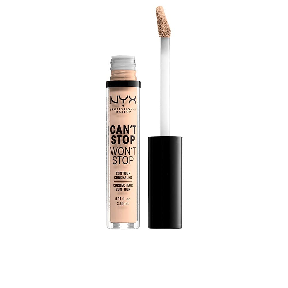 NYX Can't Stop Won't Stop Concealer para aplicación precisa, acabado mate y duración de 24 horas