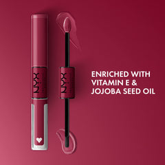 NYX Shine Loud capa-superior-brillo Goal Getter: brillo ultrarreﬂejante y sedoso.