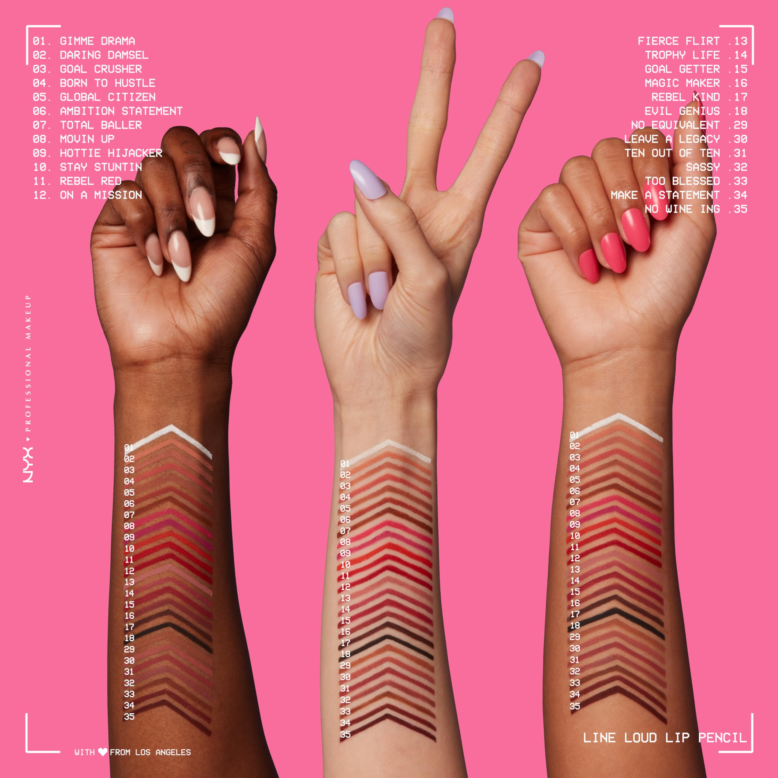 Delineador labial NYX Professional Makeup, fórmula vegana y cruelty-free para belleza ética.