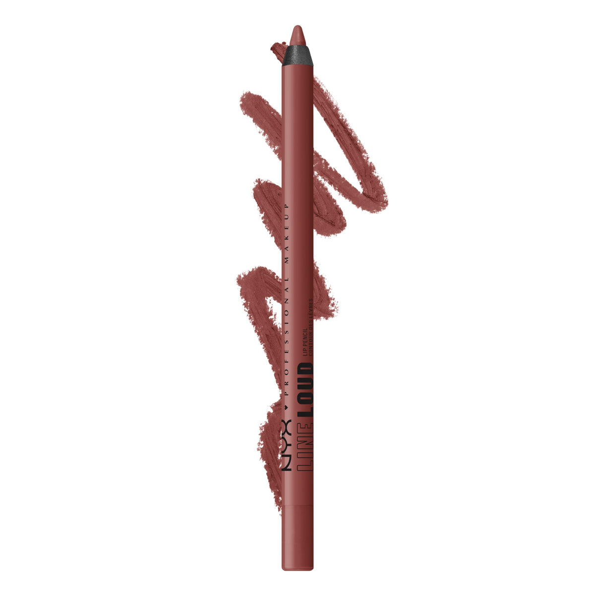 Delineador labial NYX Professional Makeup, acabado mate cremoso para labios definidos y duraderos.