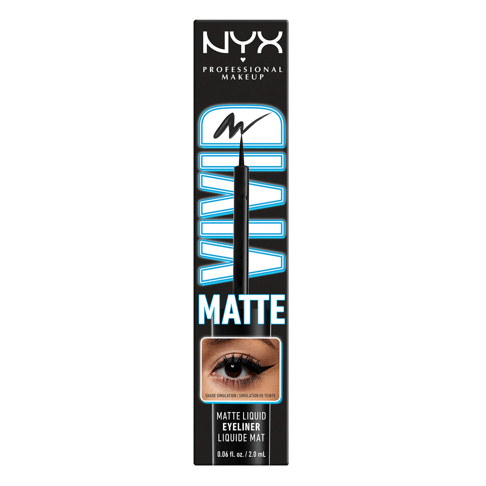 Delineado diario cómodo con NYX delineador líquido mate.