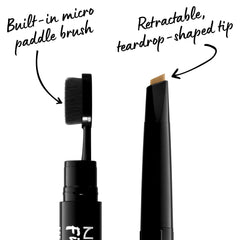 Lápiz retráctil NYX para cejas: pigmento mate en Rubio para un acabado natural