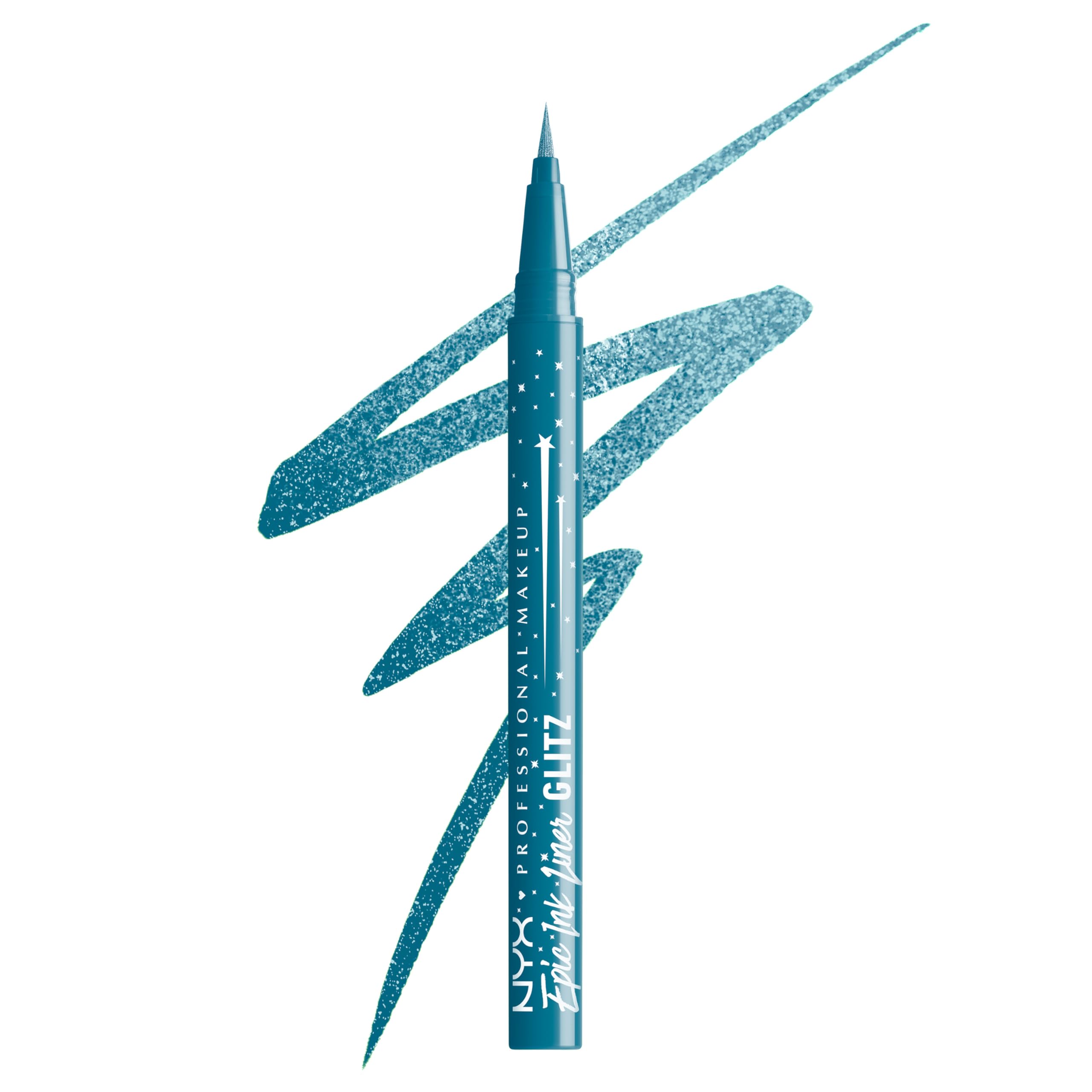 NYX Professional Makeup Epic Ink Glitz Liner delineado preciso con punta suave para uso diario.