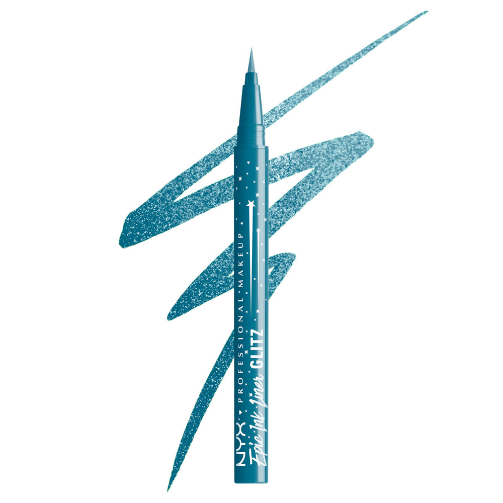 NYX Professional Makeup Epic Ink Glitz Liner delineado preciso con punta suave para uso diario.