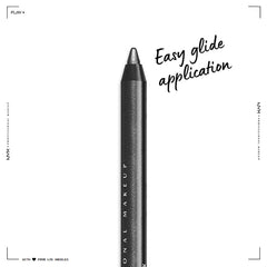 Delineado preciso con NYX Epic Wear Liner Stick, gris metalizado, ideal para trazos finos.
