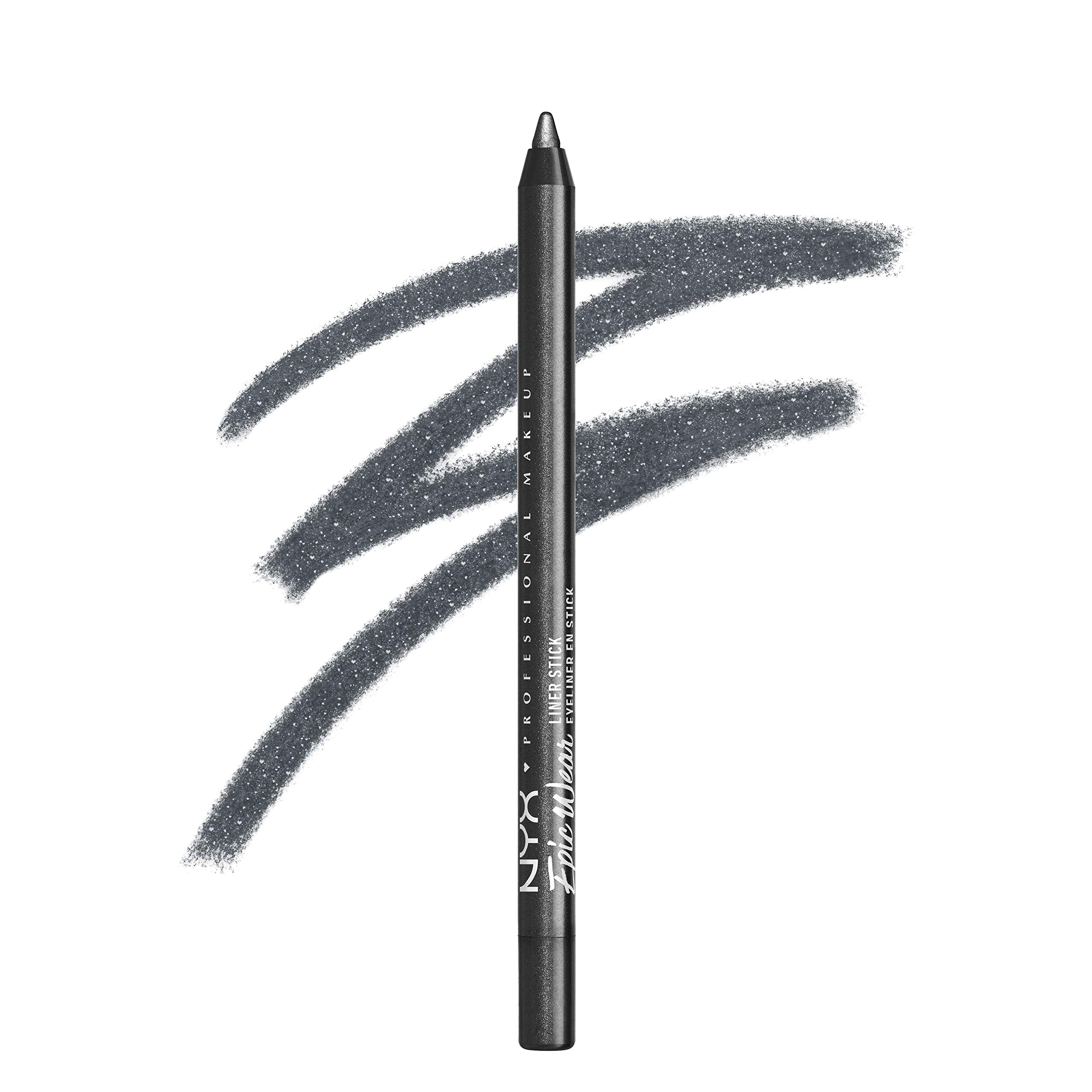 NYX Epic Wear Liner Stick en gris metalizado, delineado duradero para todo el día.