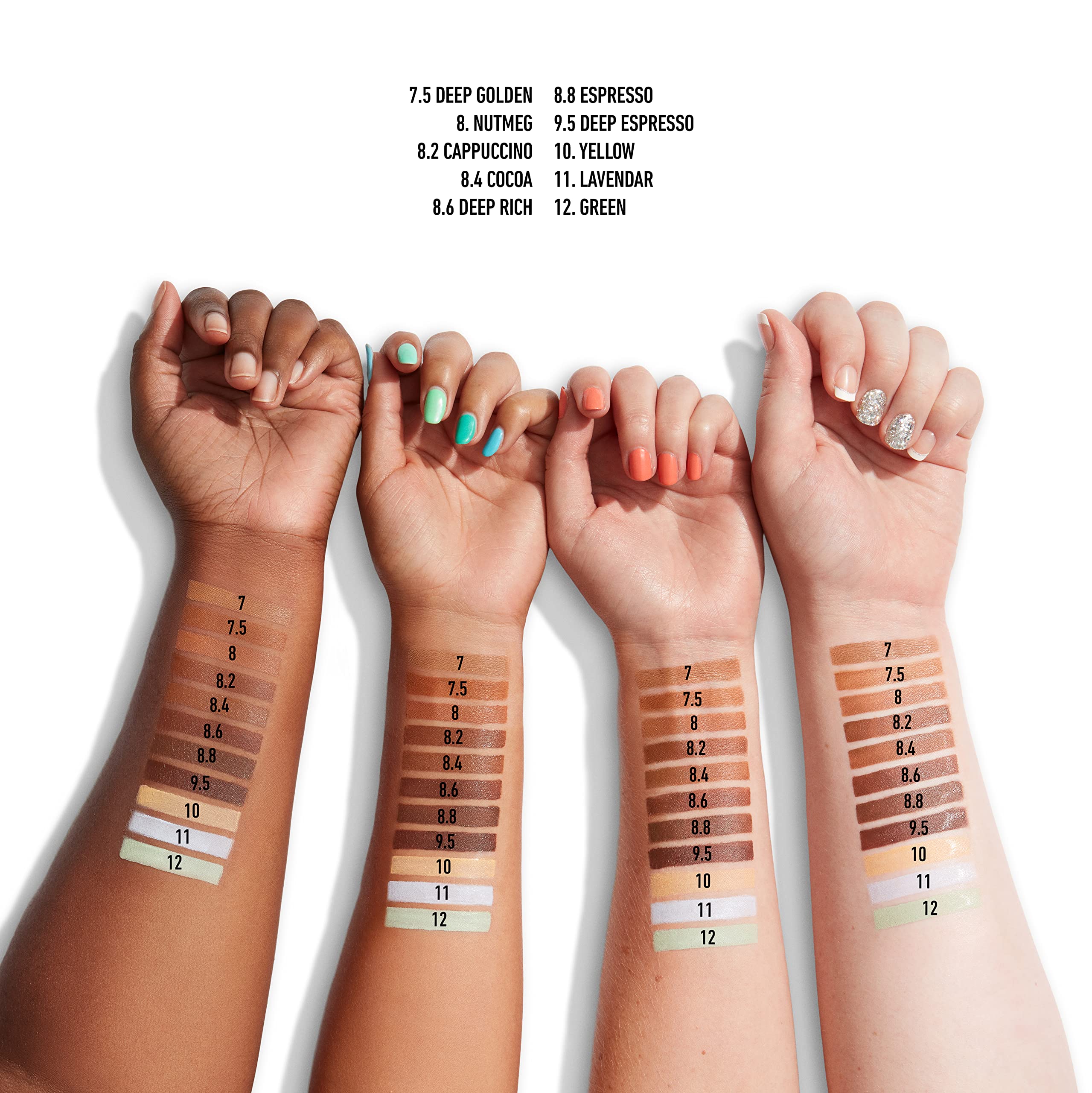Corrector NYX Verde para ojeras y manchas, acabado natural