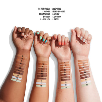 Corrector NYX Verde para ojeras y manchas, acabado natural