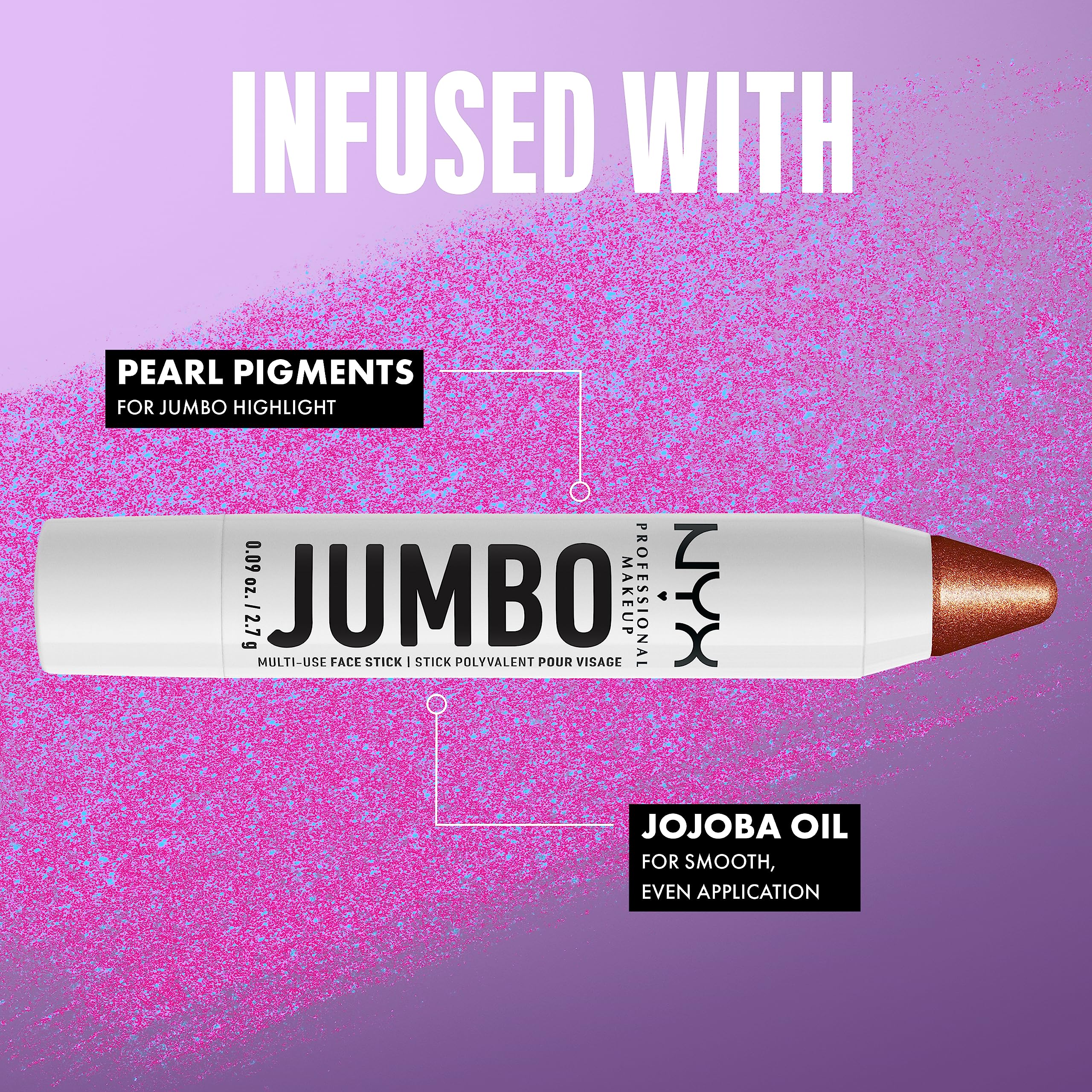NYX Jumbo Multi-Use Face Sticks Flan, formato giro sin necesidad de sacapuntas