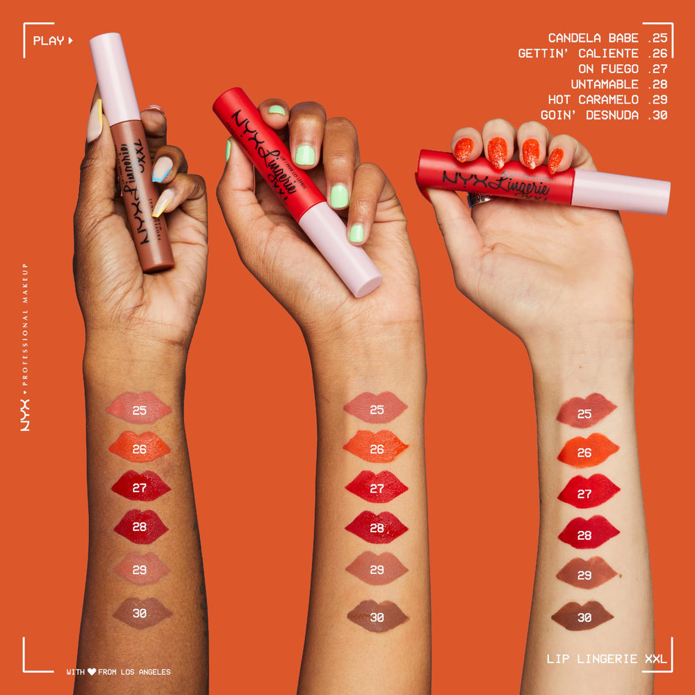 Fórmula vegana de NYX libre de crueldad para labios.
