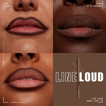 Fórmula cremosa de Nyx lapiz contorno labios Rebel Kind Chocolate Brown